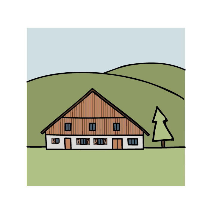 ferme comtoise en illustration