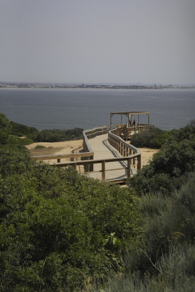 ponton au-dessus d'une falaise