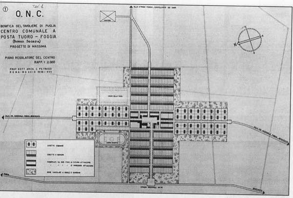 plan ancien de borgo segezia, en noir et plan