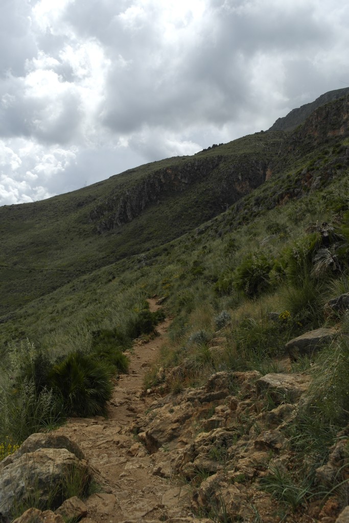 chemin en terre dans la Riserva dello Zingaro