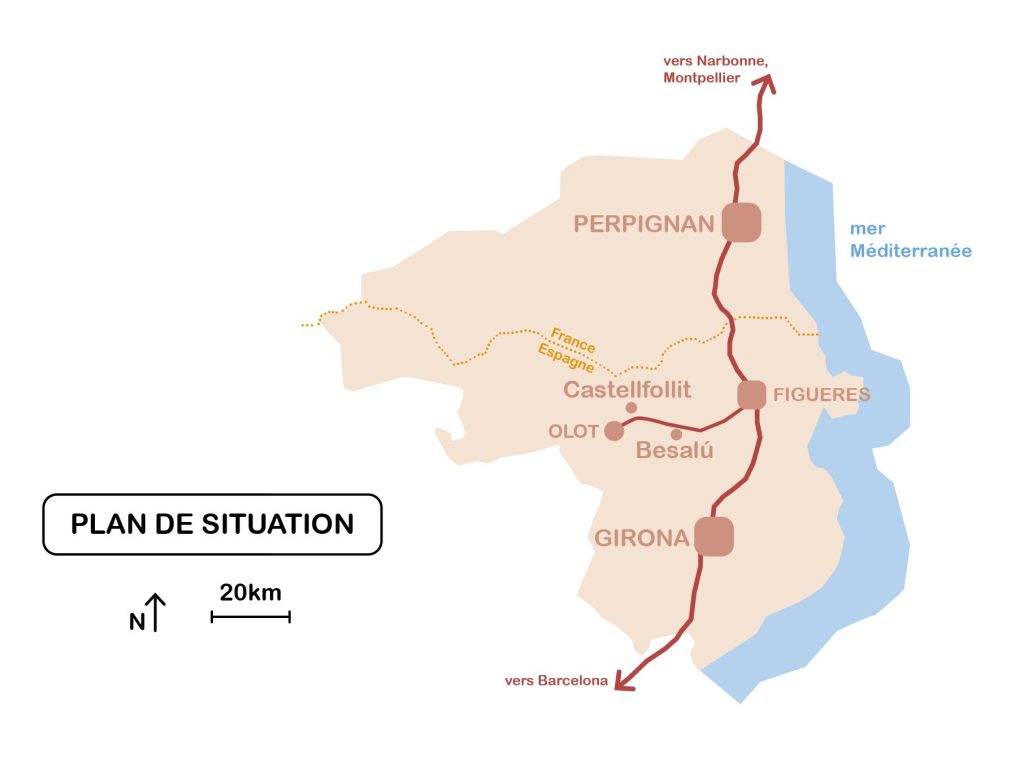 carte catalogne villages médiévaux besalu castellfollit-de-la-roca